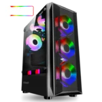 Armaggeddon Tritron 2 Dual Chamber Tempered Glass Side Panel Gaming PC Chassis Case | Free 3 ARGB Fan