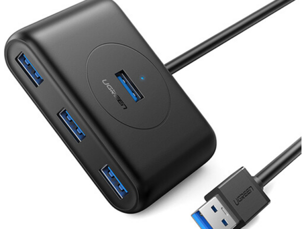 UGREEN 4 – Port USB 3.0 Hub with USB - A Port 0.5 (Black) – 20290