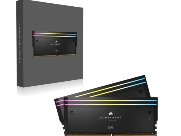 DOMINATOR® TITANIUM RGB 64GB (2x32GB) DDR5 DRAM 6400MT/s CL32 Intel XMP Memory