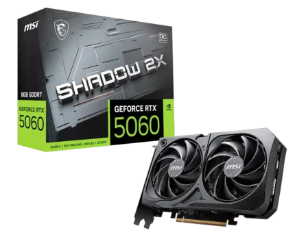 MSI GeForce RTX™ 5060 8GB SHADOW 2X OC Graphic Card