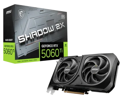 MSI GeForce RTX™ 5060Ti 16GB SHADOW 2X OC PLUS Graphic Card
