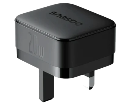 Baseus Palm Fast Charger 1C 20W UK Cluster Black With Cable USB-C to USB-C 60W 20V/3A 1M
