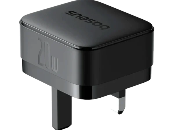 Baseus Palm Fast Charger 1C 20W UK Cluster Black With Cable USB-C to USB-C 60W 20V/3A 1M