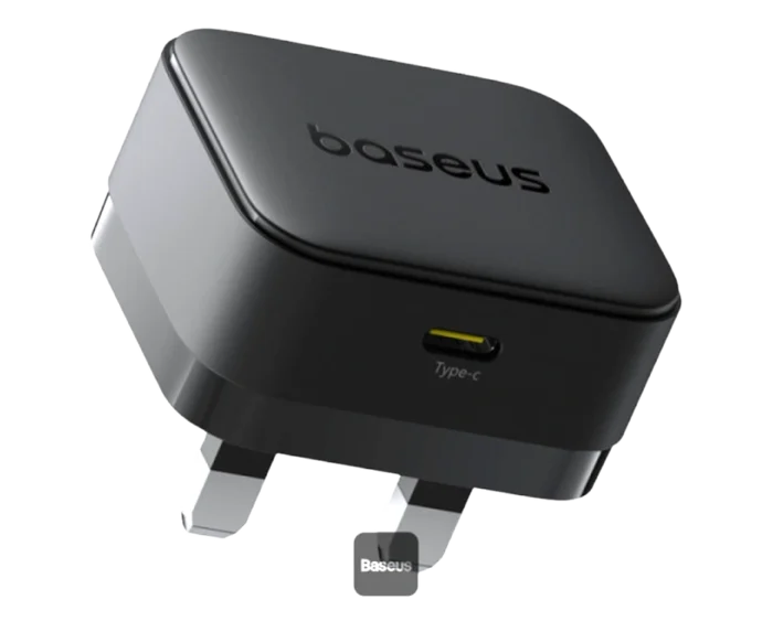Baseus Palm Fast Charger 1C 20W UK Cluster Black With Cable USB-C to USB-C 60W 20V/3A 1M - Image 3