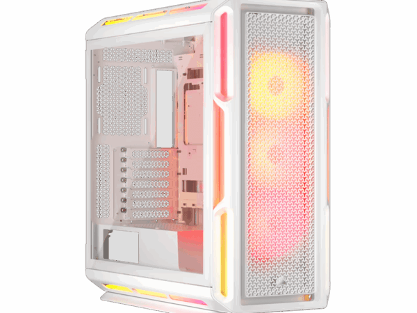 CORSAIR iCUE LINK 5000T LX RGB Mid-Tower High-Performance PC Case – White